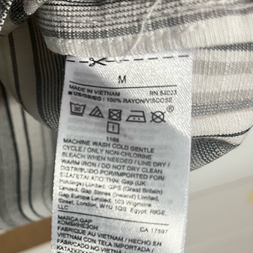 GAP Striped Wrap Jumpsuit - Charcoal and White - Picture 7 of 8